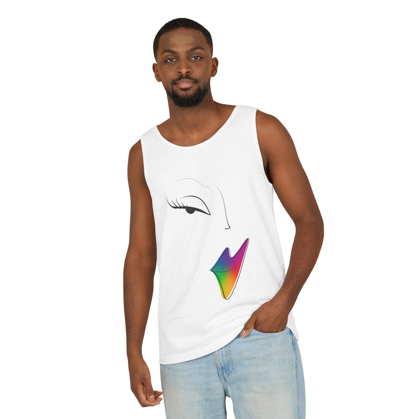 Chic Artistic Unisex Tank Top, Trendy Summer Apparel, LGBTQ Pride Clothing, Casual Wear, Gift for Her, Festival Outfit, Beachwear