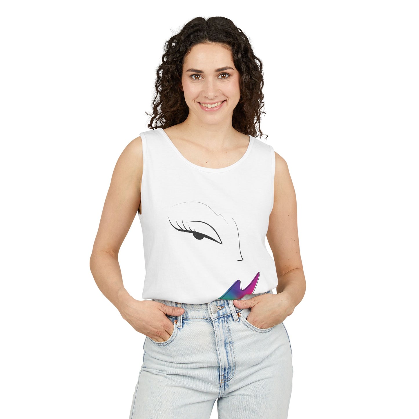 Chic Artistic Unisex Tank Top, Trendy Summer Apparel, LGBTQ Pride Clothing, Casual Wear, Gift for Her, Festival Outfit, Beachwear